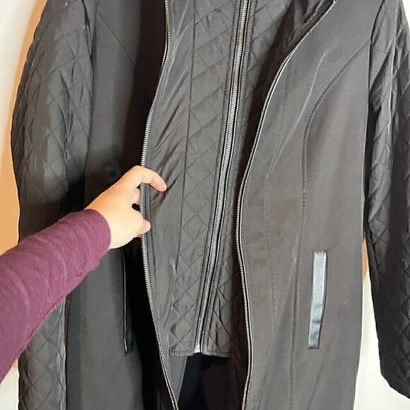 Michael Kors black layered look soft shell jacket - Picture 3 of 7